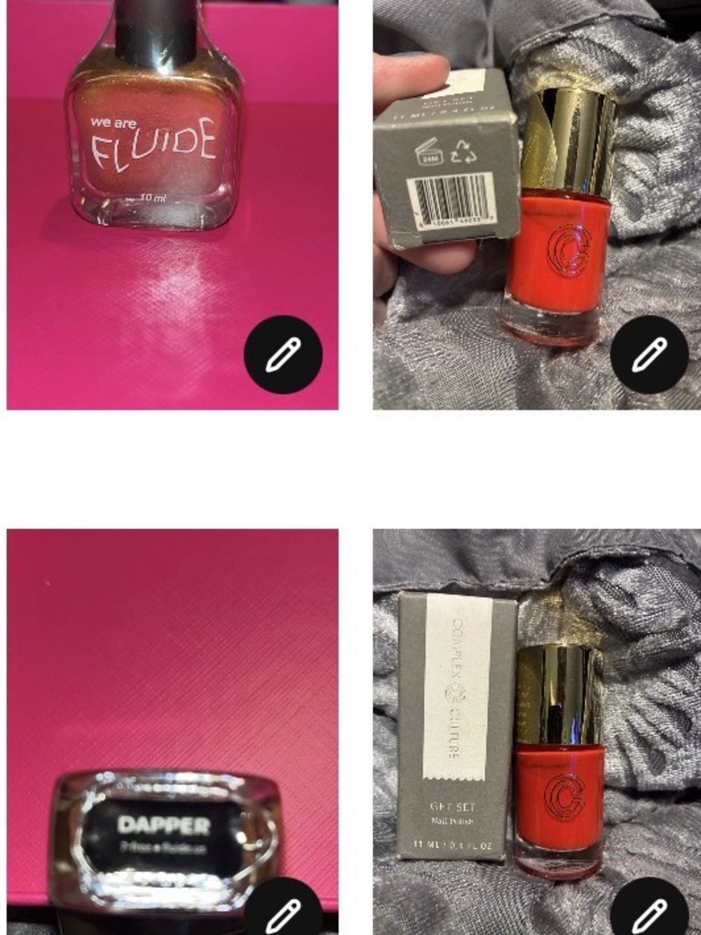 #301 |2 New nail polish 1 sealed Fluide bronze Dapper”, Complex culture”hustle”